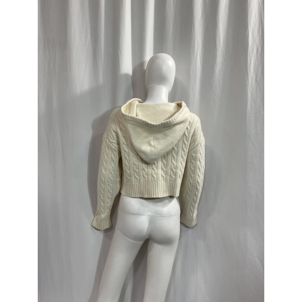 Sunday Best 'Octavia' White Zip Hoodie Size M - Picture 2 of 4